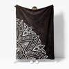 Black Geometric Pattern Blanket Abstract Triangle Design Throw Blanket Sofa Bed Bedding Home Decor Gift