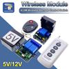 433MHz RF Fernbedienung Kabelloser Schalter DC 5V 12V 1-Kanal 2-Wege Relaisempfänger und 2-Kanal-Sender für Tür-Elektromagnetverschluss