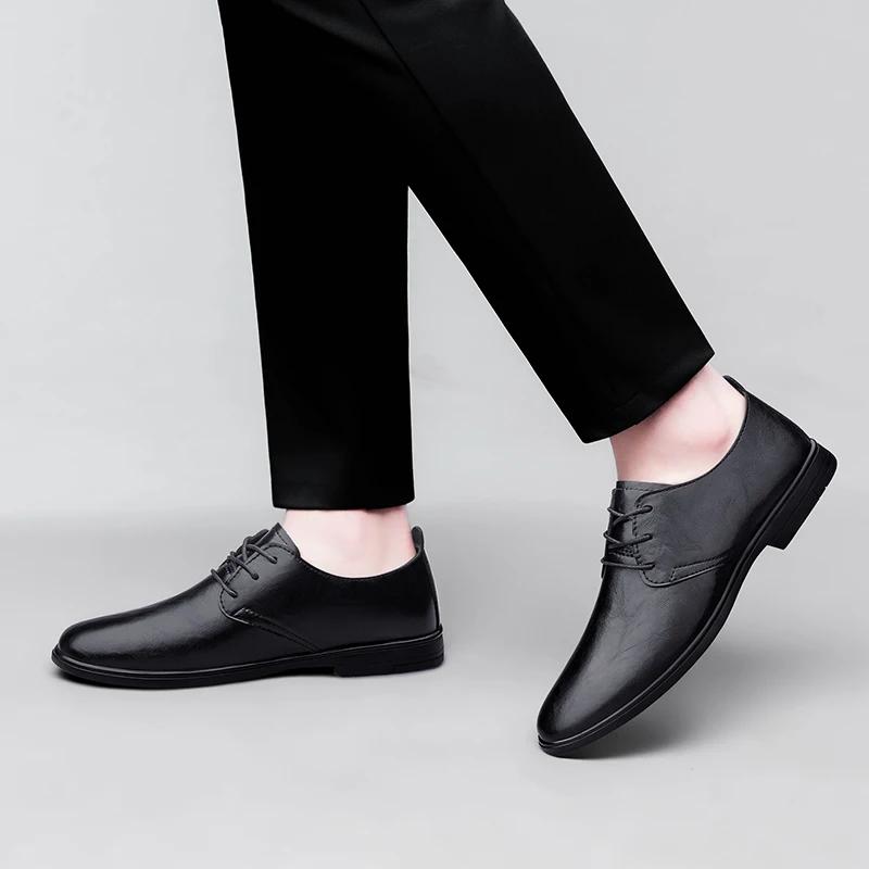Neuer Herren Formeller Oxford Büro Schuh Mode Schnürung Lässig Flach Designer Schuhe Hohe Qualität Handgemacht Lässig Leder Business Schuh