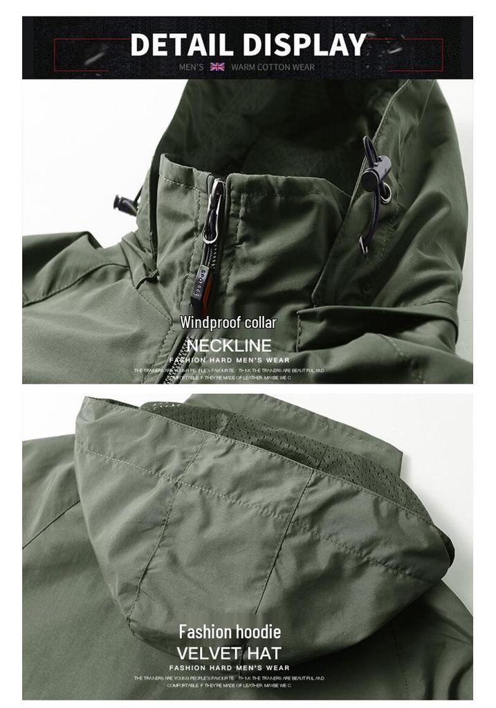 Men's Multi-Pocket Windbreaker Jacket