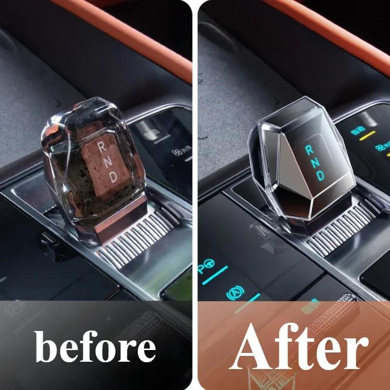 For BYD Sealion 07 EV PVC Car Gear Handle Protective Case Gear Transparent Gear Handle Head Cover Car Modification Accessories