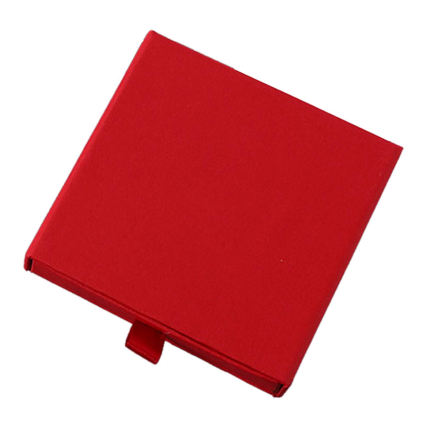 

Коробка-куб для сережек, коробка для ожерелий/упаковка ювелирных изделий из крафт-бумаги для ожерелий/сережек M красный