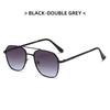 Metal Frame Square Sunglasses Chic UV Protection Double Beam Double Beam Sunglasses Fashionable Square Lens Metal Sunglasses