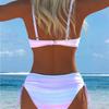 1011 European and American Print Split Two-piece Swimsuit Bikini Flower Series Sexy Beach