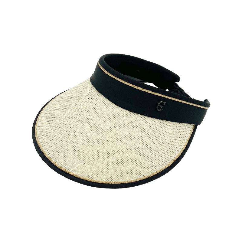 

Регулируемая пустая шляпа из соломы с полями для лета, защита от солнца УФ, шляпа-космос из папируса, мужская и женская, универсальная шляпа для защиты от солнца One Size