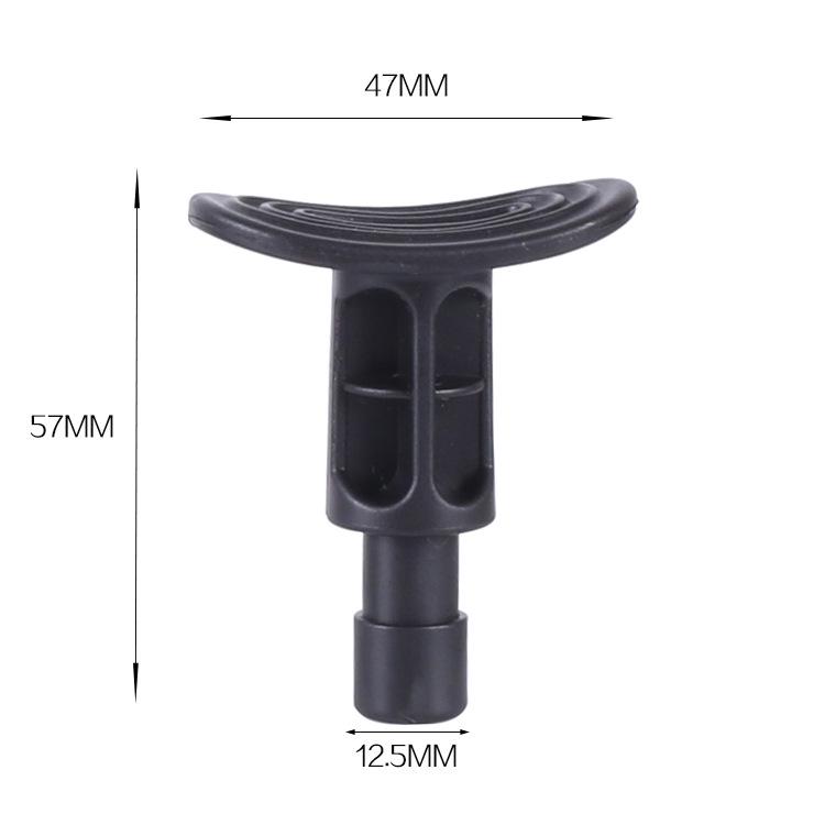 12.5mm Muscle Relaxer Fascia Gun Head: Metal & ABS PP Home Fitness Massage Stick Accessory.