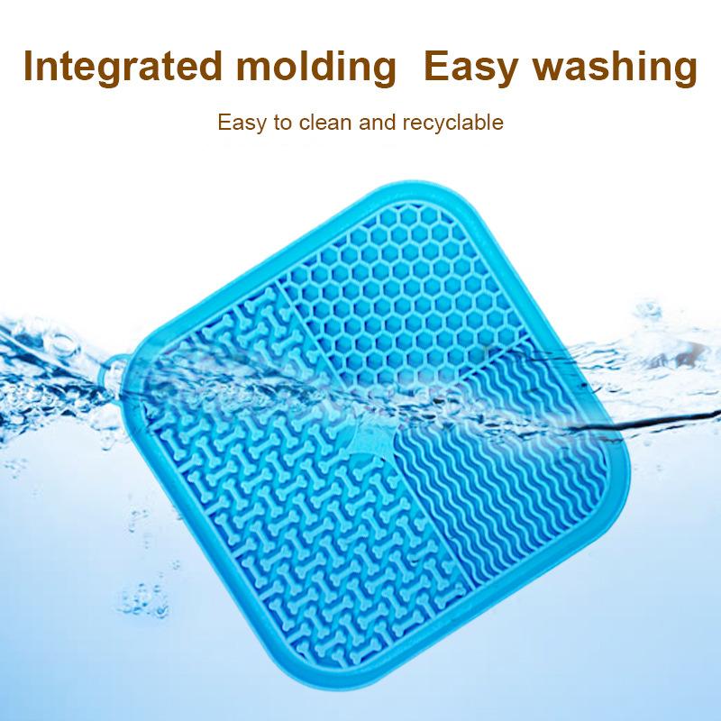Cat Dog Slow Food Pad + Scraper Food Grade Silicone Anti Slip Wear-resistant Durable Easy To Clean Pet Licking Pad Feeders
