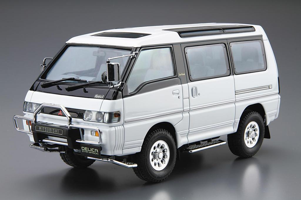 Aoshima Bunka Kyozai The Model Car Series Mitsubishi P35W Delica Star Wagon Plastic Model 1/24 No.27 '91 (Automobile)
