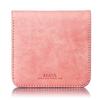 Italian IL PONTE Cowhide Leather Ladies Bi-fold Mini Wallet (Pink/Beige)