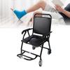 Mobile Potty Chair with Wheels Foldable High Load Bearing Capacity Thickened Toilet Wheelchair for Home