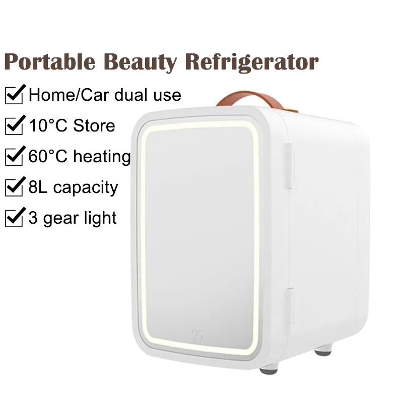

Car Refrigerator 8L Mini Dual Purpose Cooler Warmer Fridge AC/DC Small Refrigerator for Home Car Food Makeup Type A