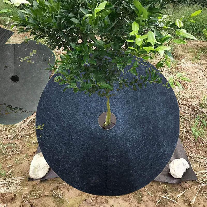 New 12pcs Black Non-woven Weeding Cloth Ring Vegetable Garden Protection Mat Ecological Weed Cloth