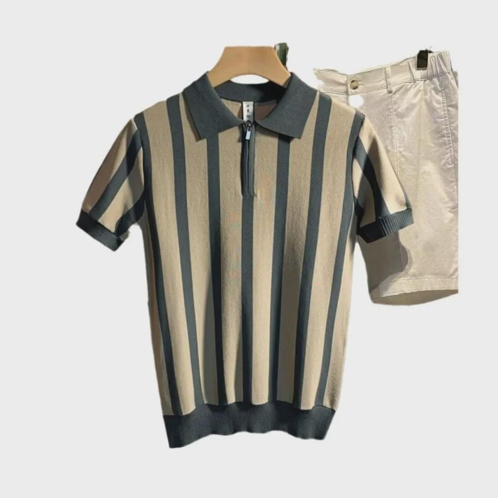 Pánské letní polo tričko slim fit - Krátký rukáv, ležérní pletená móda