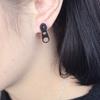 1 Pair Stud Earrings Zipper Style Lightweight Ear Studs Comfortable To Wear