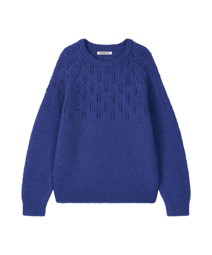 MIDNLOW Covent Wool Sweater(Blue)