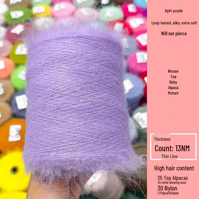 Luxury Soft Long-Haired Alpaca Mohair Yarn