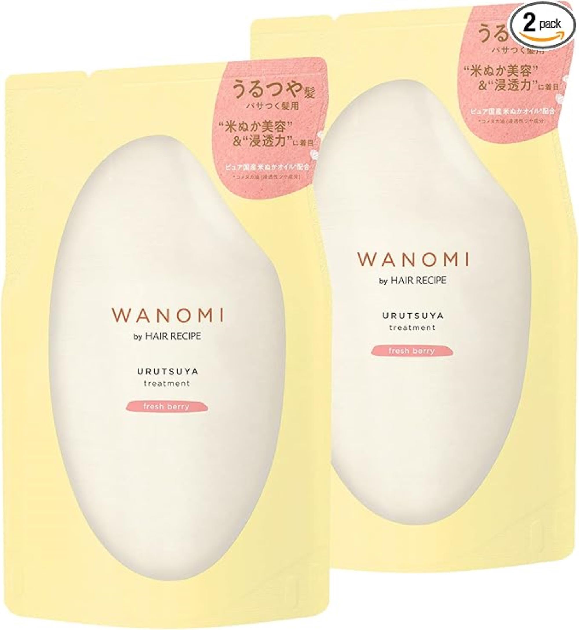 

Hair Recipe Japanese Fruits Shiny Treatment Refill x 2 Set (Wanomi)
