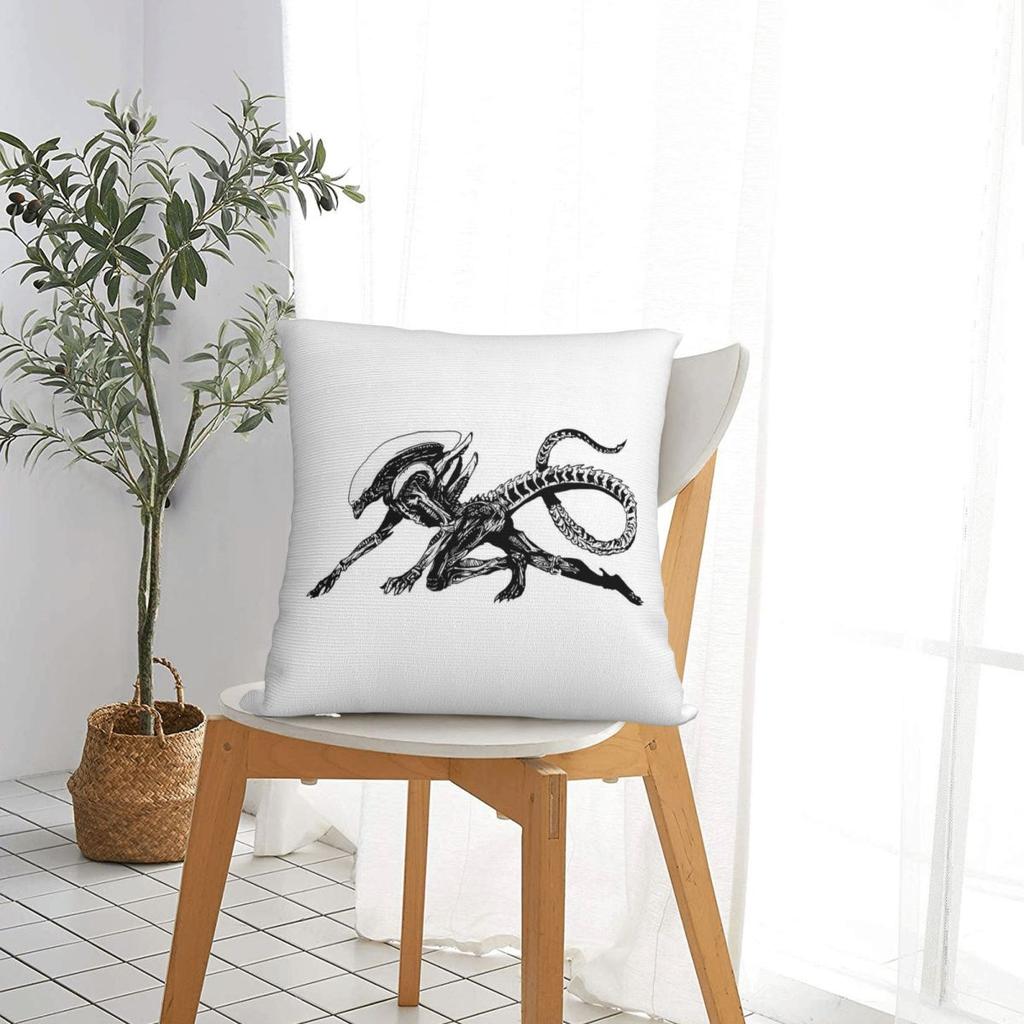 FaceHugger Alien Xenomorph Shoulder Square Pillowcase Pillow Cover Cushion Throw Pillow for Home Bedroom Car