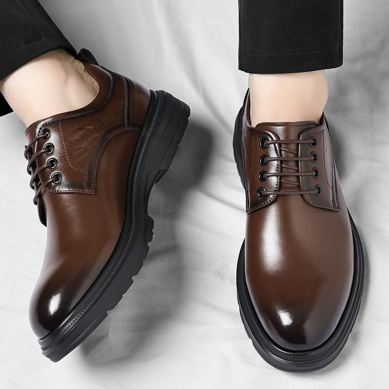 Spring Autumn Flat Formal Leather Shoes Men Business Oxfords Shoes Casual Sports Shoes Social Elegance Trendy Footwear