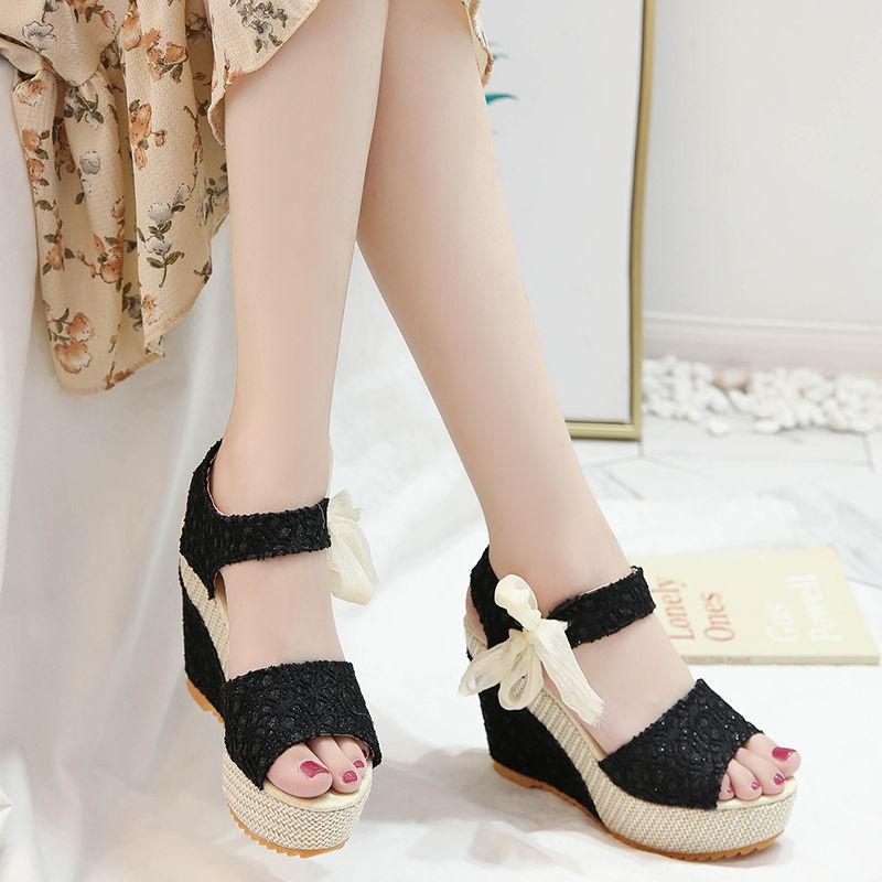 

Fashion Women s Sandals Wedges Heel Ladies Shoes Platform Open Toe Luxury 2025 The Best on Offer Casual Vip Sale Anti Slip Hot Sales Pvc 35