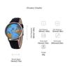 Fashion Retro Belt Quartz Watch Airplane Second Hand Map Watch Unisex