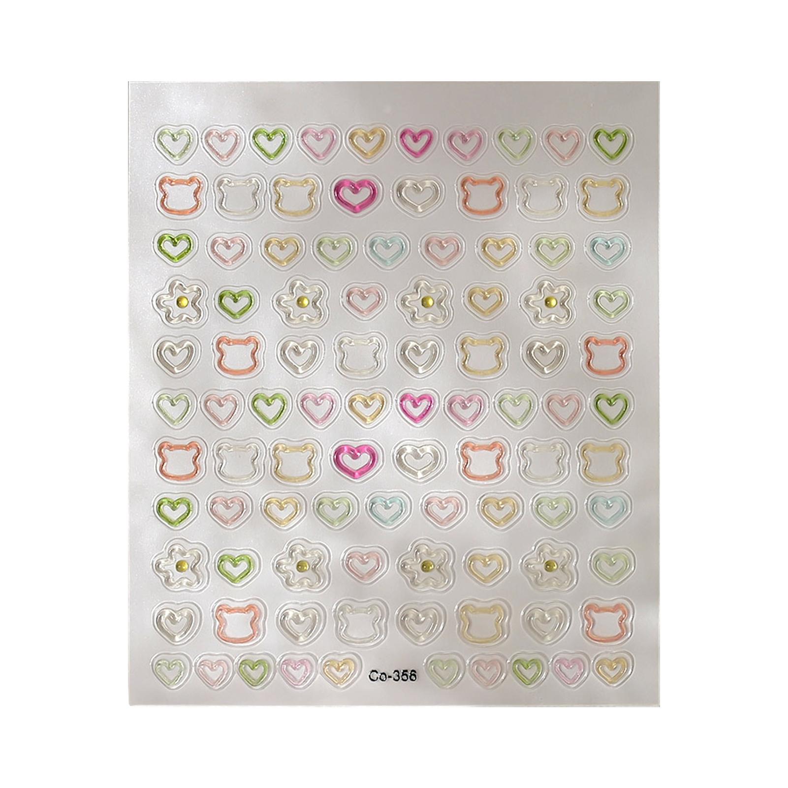 

DIY Acrylic Nail Love Stickers Easy to Stick Nail Decals Stickers for Party Nail Art Supplies