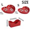 5/10Pcs Creative Love Fruit Plate Heart-shaped Nut Love Plate Red Love Plate  Home Party Use