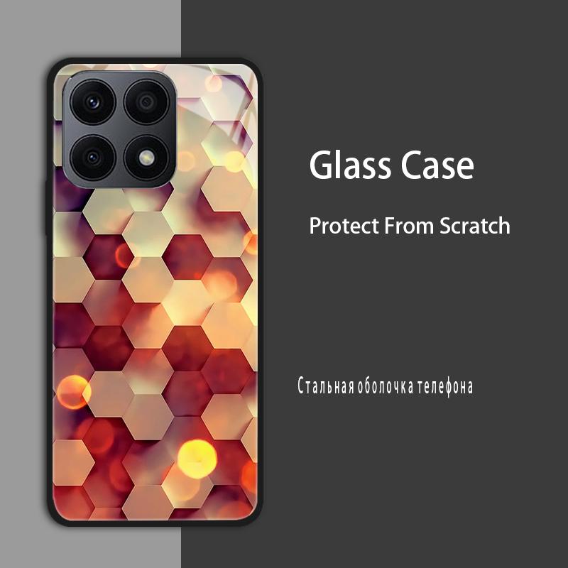 Dla Huawei Honor X6a X6 X6S X8 5G 4G Etui Pokrowiec Szklane Etui Hartowana Obudowa Zderzak Dla Honor X8A X6A X7A X8B Etui Ochronne
