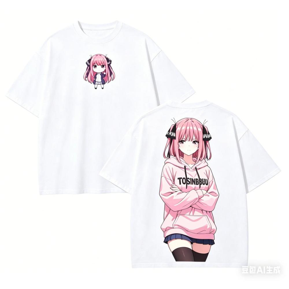 The Quintessential Quintuplets Nino Classic Cotton T-Shirt Summer New Personalized Clothing