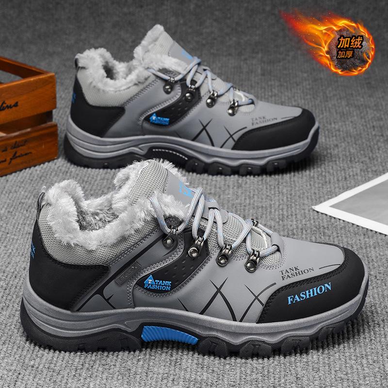 

Autumn and winter outdoor waterproof, non-slip and wear-resistant mountaineering shoes, warm and velvet travel shoes, sports shoes 39
