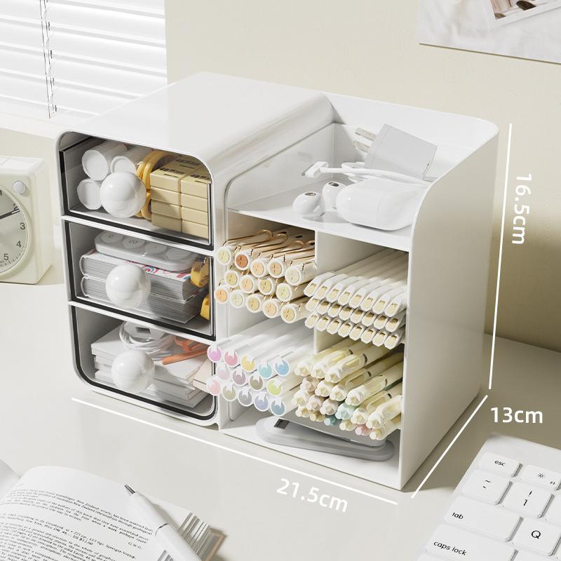 

Multi-Layer Pen Container Large Capacity Organizers Slanted Insert Desk Organizer Multifunctional Storage Box Office Supplies