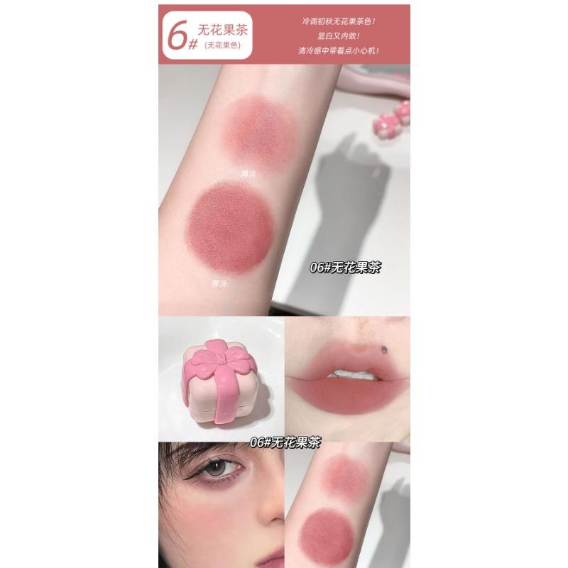 Gege Bear Velvet Matte Lip Cheek Multi Use Balm Korean Style Student Makeup