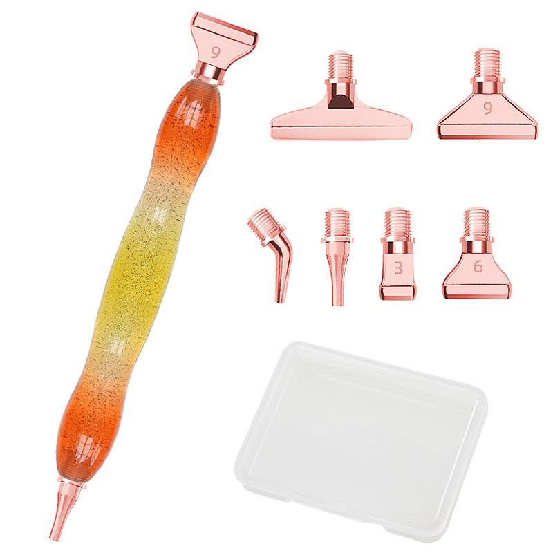Ergonomic Diamond Painting Pen with Screw Plastic & Metal Tip, 5D Art Nail Gem Picking Tool Accessories
