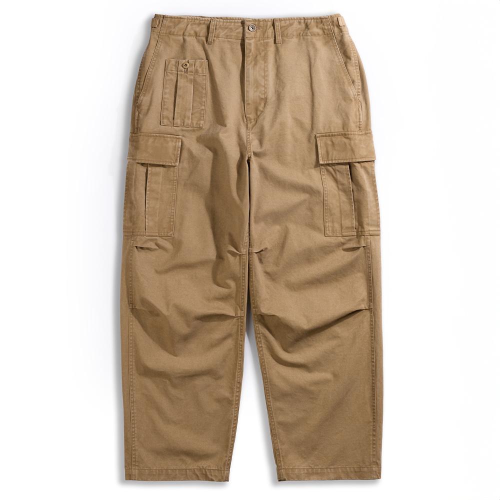 Geonjiulleunseu Washed British Army Field Pants - Khaki