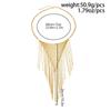 Salircon Exaggerated Trendy Design Woven Mesh Chain Clavicle Chain Multilayer Long Tassel Women Necklace Geometric Chain Jewelry