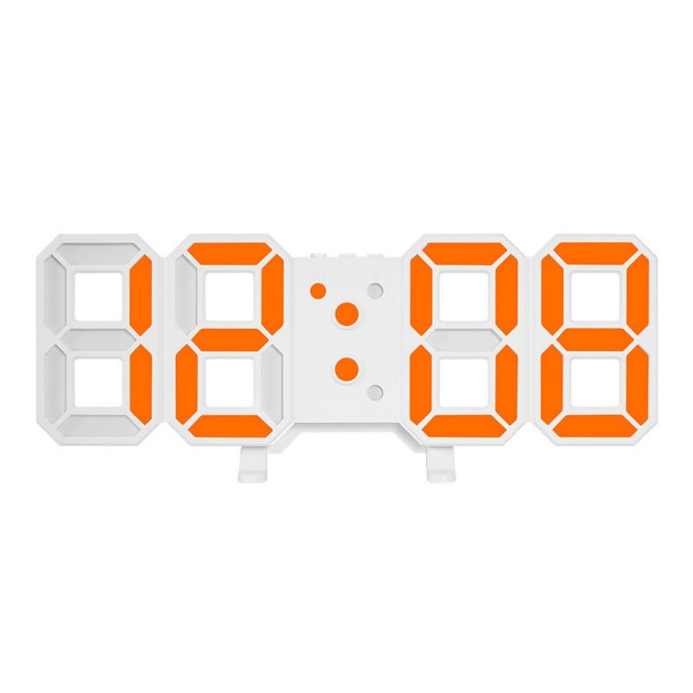 3D LED Digital Clock Simple and Stylish LED 3 Alarms Electronic USB Table Clock Time Temperature Wall Clock for Living Room