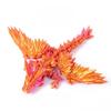 1 Stück 3D-gedruckter Drache mit Flügeln, beweglicher Kristallflügel-Drache, flexibler Kristallflügel-Drache, Drachen-Zappelspielzeug, Geschenk für Drachenliebhaber