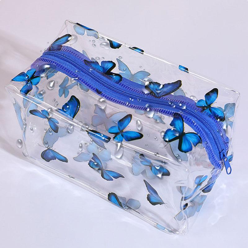 1pc Transparent Portable Makeup Bags For Women Makeup Case Waterproof Storage Bags Cartoon
