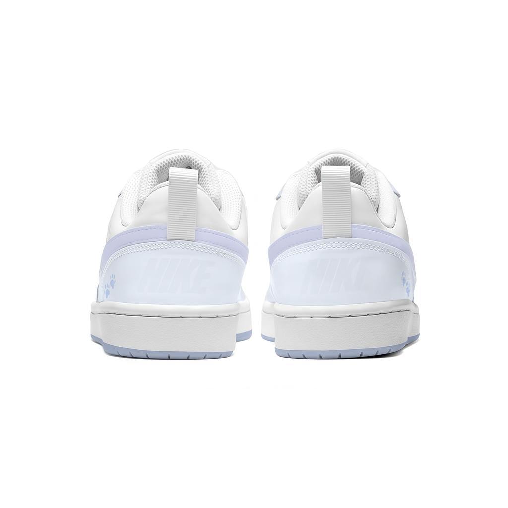 Nike Court Borough Ice Blue Meow Synthetic Leather Lightweight Slip Resistant Low Top Skateboard Shoes Women's DV5456-103(Team2407-SBOX)