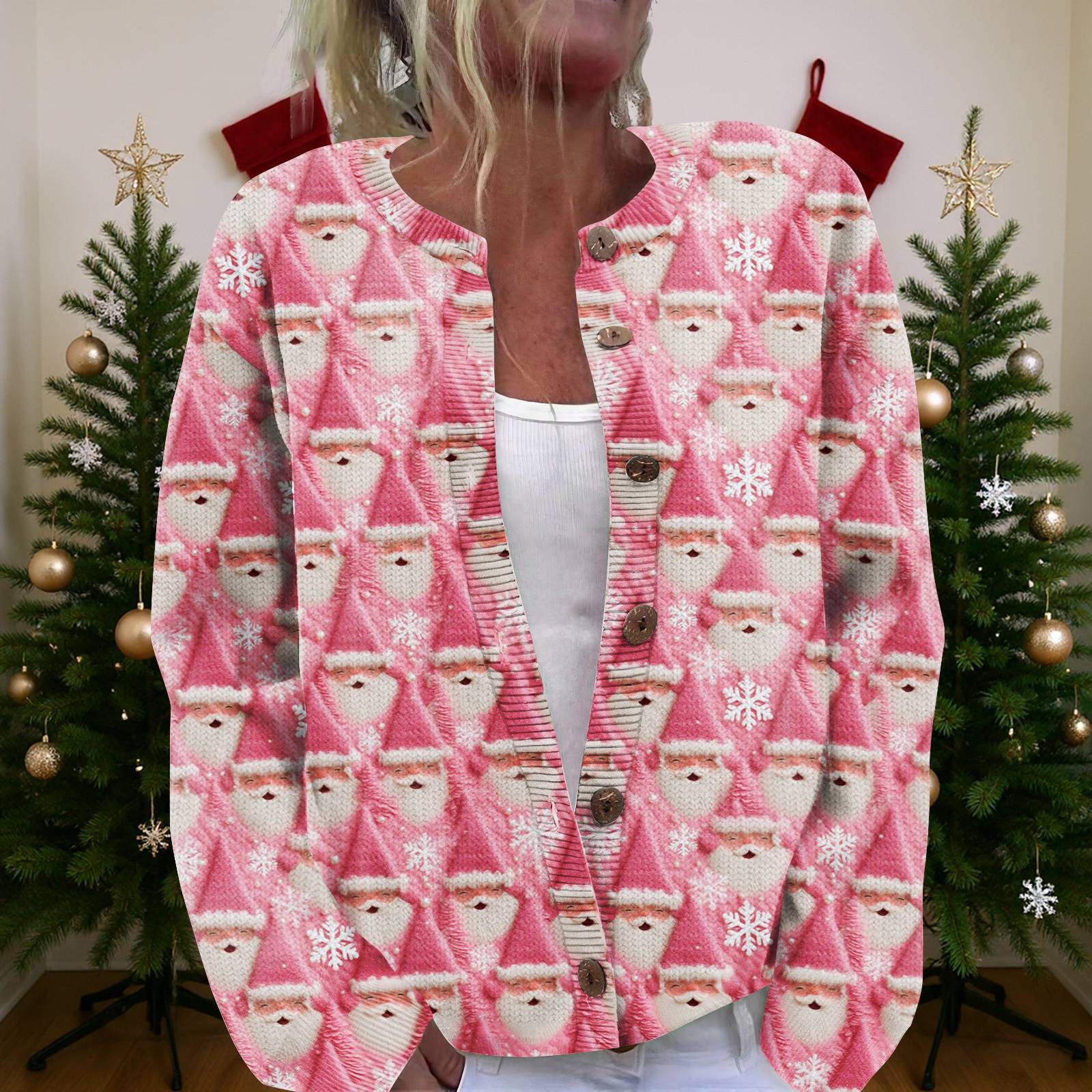 

Women S Christmas Sweater Cute Fun Christmas Sweater Fall And Winter Long Sleeve Knitted Sweater XL