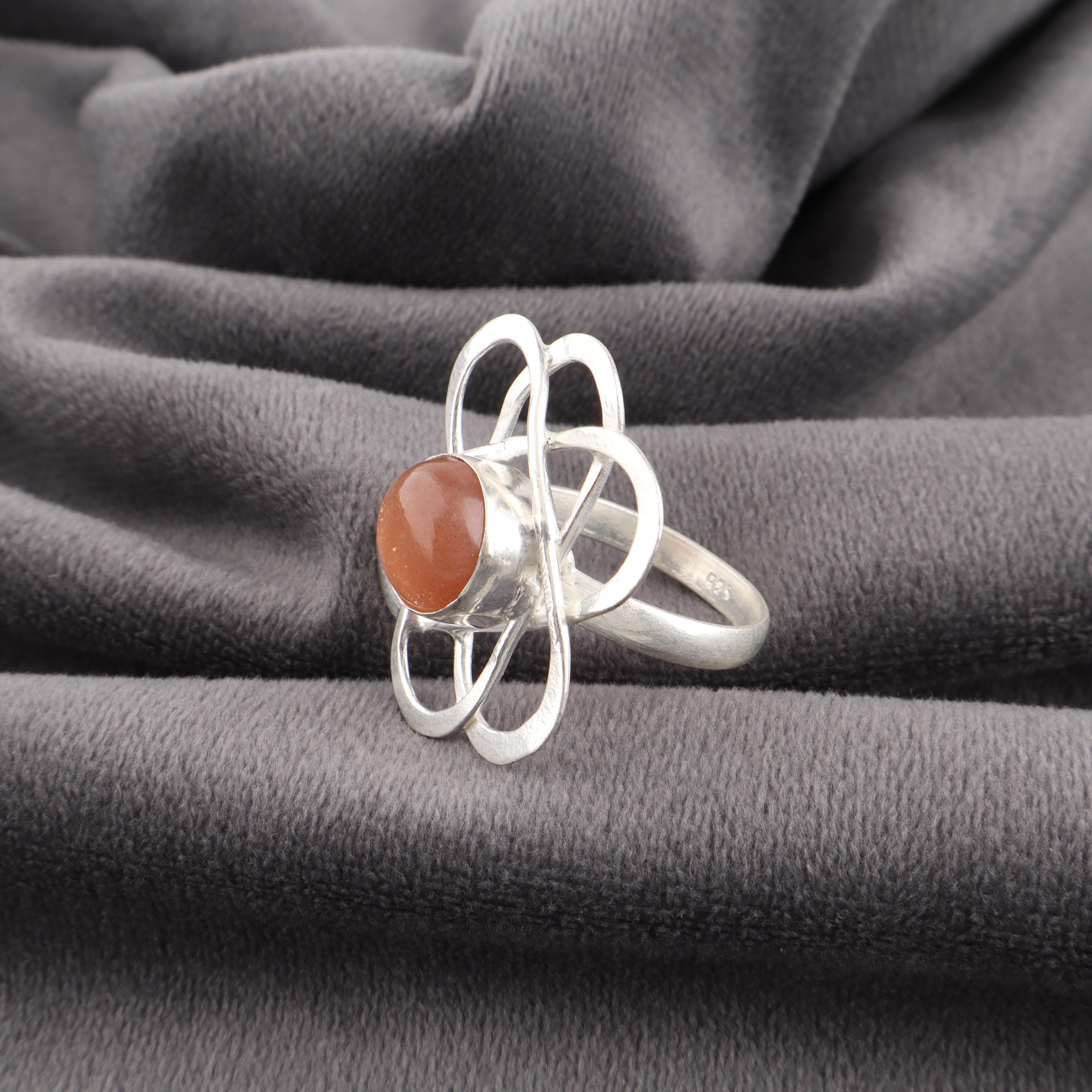 

Замечательные украшения из драгоценного камня Лунный камень персикового цвета, Кольцо из стерлингового серебра 925 пробы, Великолепное серебряное кольцо ручной работы, Для свадебного подарка 12 персиковый