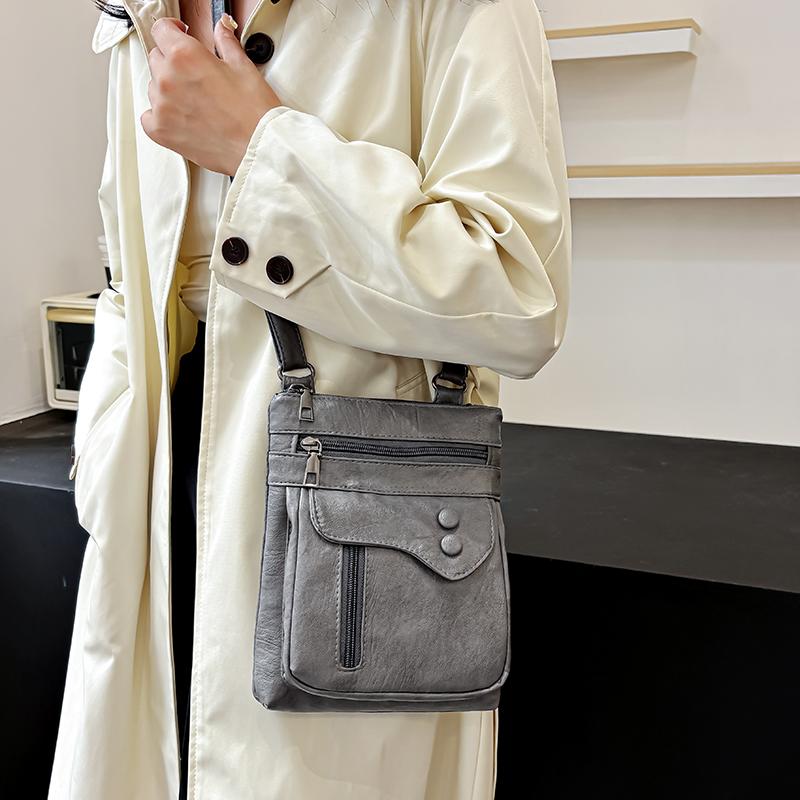 Handytasche Damen Crossbody Bag Schultertasche Weiches Leder Kleine Tasche Münzbörse