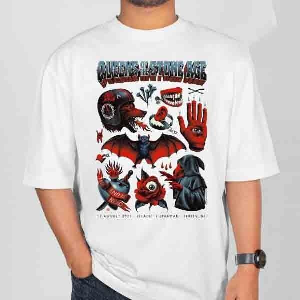 

Queens of The Stone Age Berlin 2022 Concert T-Shirt – Band Tour Poster Graphic T S