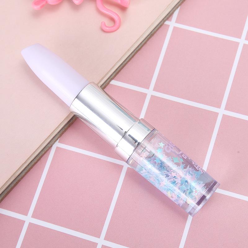 Lipstick Gel Pen 0.5mm Creative Cute Student Stationery Flow Sand Pen