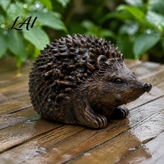 Realistic Hedgehog Home Decor Resin Statue Storage Ornament Waterproof Box for Garden Garden Animal Figurine Indoor Outdoor Landscape Decoration