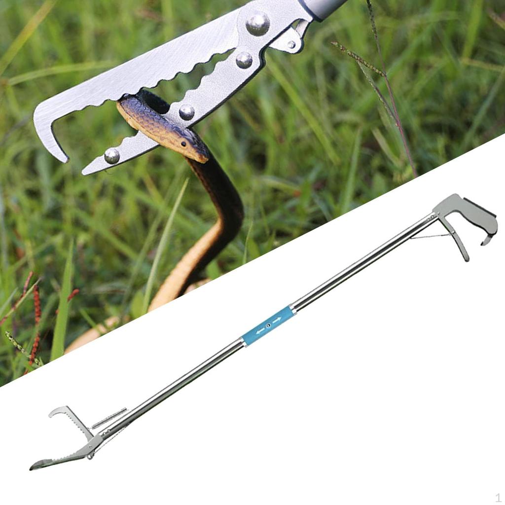 Pinza para Serpientes Portátil Antideslizante Mandíbula Ancha Exterior Plegable Recogedor de Basura de Playa