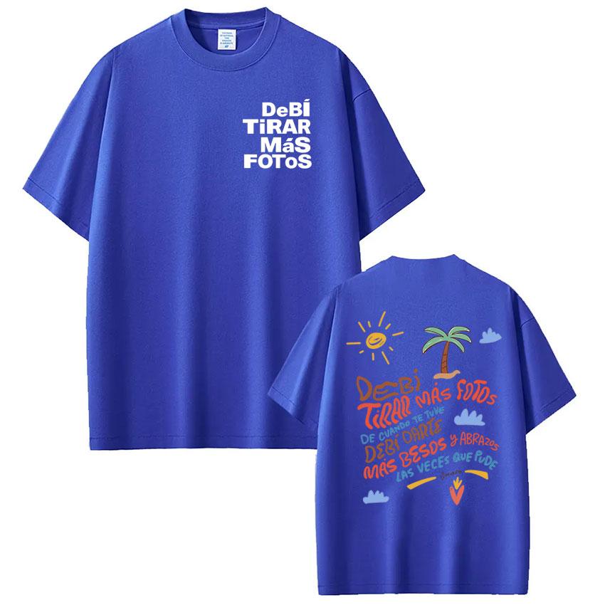 Rapper Bad Bunny Debi Tirar Mas Fotos DTMF T-shirt Unisex Women Clothing Fashion Hip Hop Short Sleeve Oversized T-shirts Streetwear