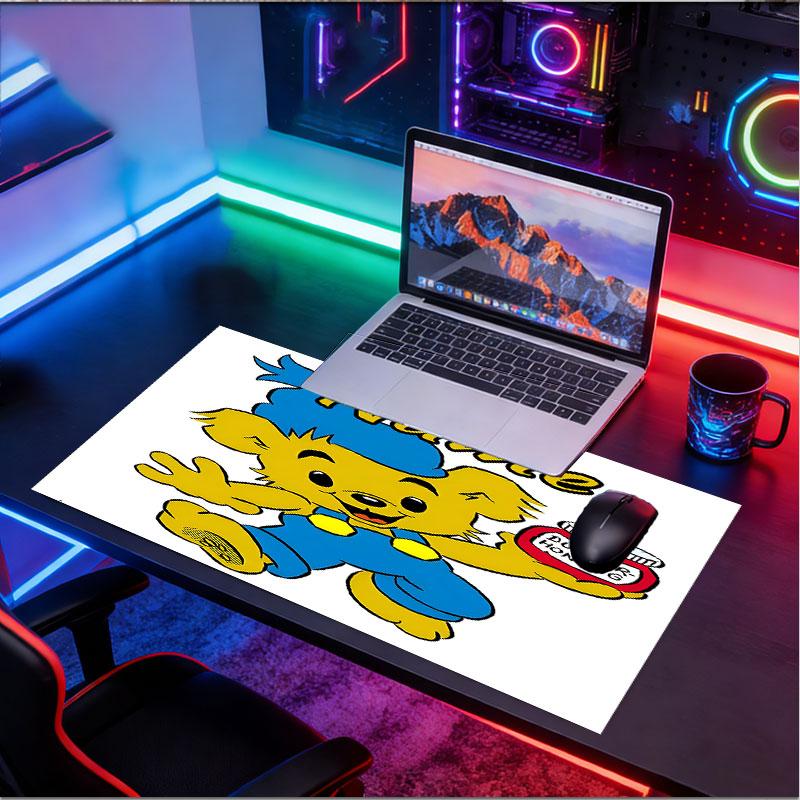 Custom Name Personalized Bamse Pattern Mousepad, Laptop PC Desk Mat, Decorative Desk Mat for Home Keyboard Pad Gift