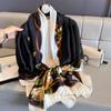 180*90cm Large Silk Satin Scarf Women Fashion Printed Scarf Spring And Summer Styles New Shawl Wrap Female Hand  NEW