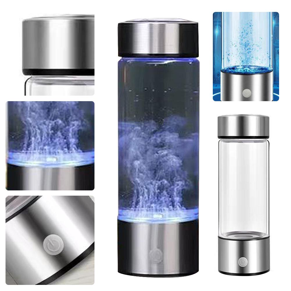 Bottiglia d'Acqua a Idrogeno da 420ML Generatore Portatile di Acqua a Idrogeno Macchina Ionizzatore d'Acqua a Idrogeno di Grande Capacità per il Bere Quotidiano